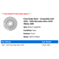 thumbnail image 2 of Front Brake Rotor - Compatible with 2003 - 2006 Mercedes-Benz S430 4Matic AWD 2004 2005, 2 of 2