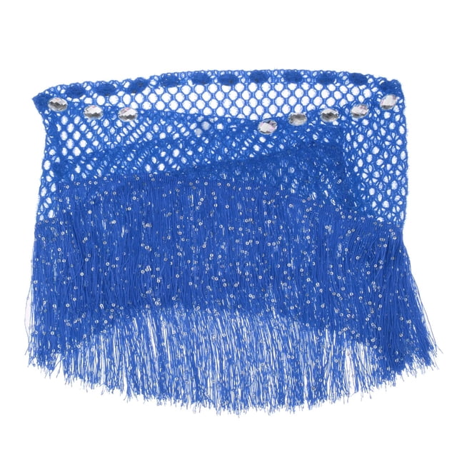 Danza Del Vientre Bufanda de Cadera Cinturón Borla Vestido Elegante Cinturón - Azul Real Sunnimix Bufanda de danza del vientre para mujer