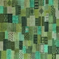 thumbnail image 1 of Ahgly Company Indoor Square Abstract Turquoise Blue Modern Area Rugs, 8' Square, 1 of 4