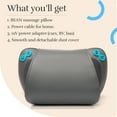 thumbnail image 4 of Shiatsu Massage Pillow by Njoie. Heated Shiatsu Massage with 3D Rotation Kneading Nodes, Removable Dust Cover, & Car Adapter. Full-Body Deep Tissue Massage at Home, Office and On the Road., 4 of 13