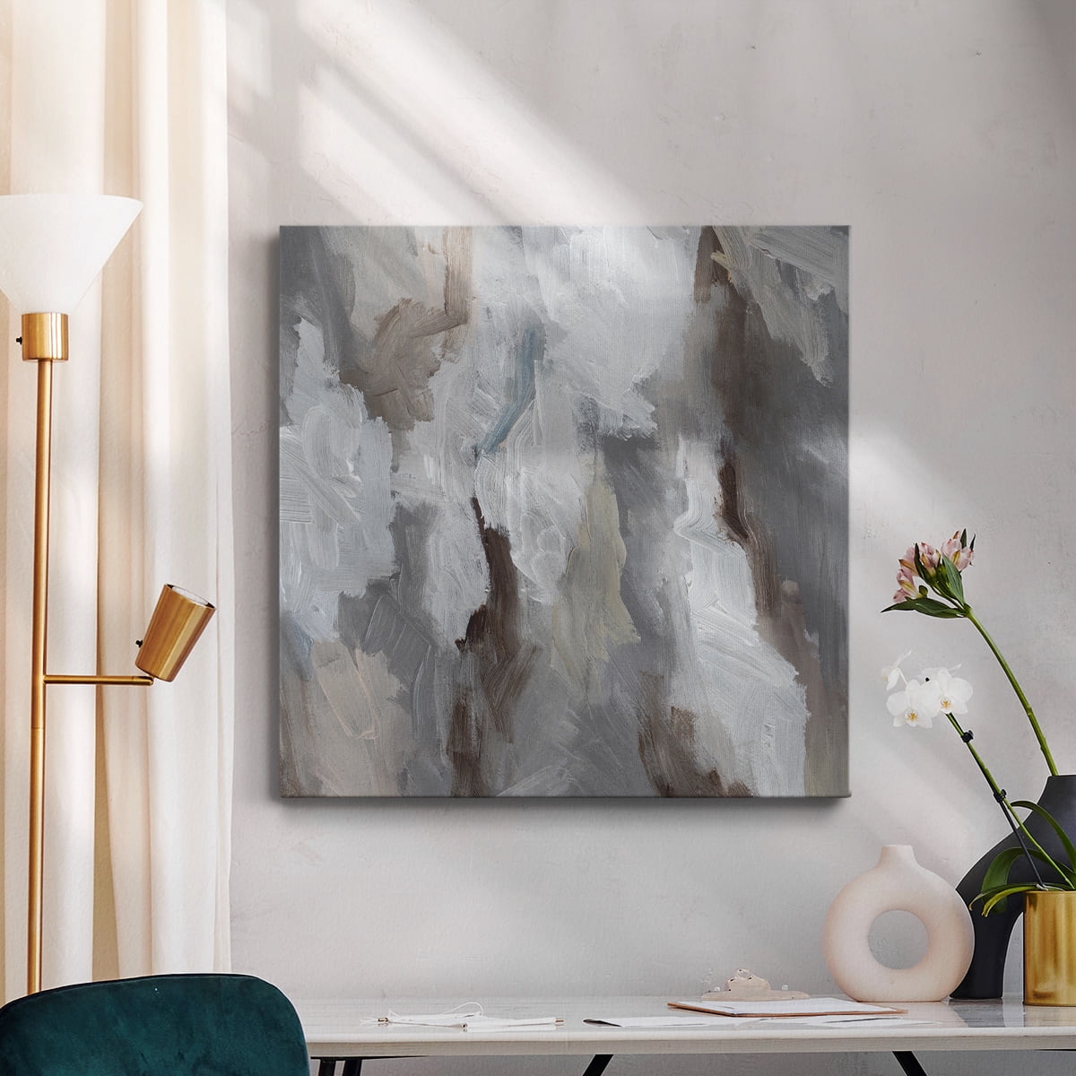 Wexford Home Cloudy Shapes I-Premium Gallery Wrapped Canvas, 10" x 10" - Ready to Hang
