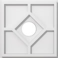 thumbnail image 1 of Ekena Millwork CMP12EY-03000 12 in. OD x 3 in. ID Square Embry Architectural Grade PVC Contemporary Ceiling Medallion, 1 of 1