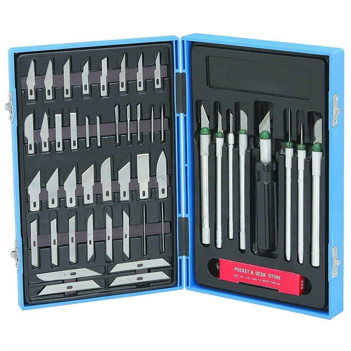 Mini Hobby Knife Set With Case Exacto Blades Kit For Carving And