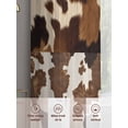 thumbnail image 6 of Cow Patterned Sheer Curtains 63 Inch Length 2 Panels Set, Vintage Farmhouse Abstract Country Western Voile Window Treatment Rod Pocket Curtains Sheers Drapes for Bedroom/Living Room/Kitchen 52x"63"x2, 6 of 7