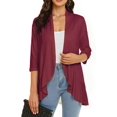 thumbnail image 1 of Cardigans Légers Décontractés pour Femmes, Cardigan à Volants Drapé, Cardigan Doux d'Automne, 1 of 1