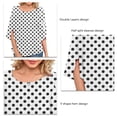 thumbnail image 4 of Camiseta de mujer con media manga dividida, doble capa, tipo suelto, Top de verano para el trabajo, uso diario, 4 of 6