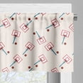 thumbnail image 5 of Ambesonne Sports Valance & Curtain, Basketball Court, 55"x36", Blue Vermilion and Brown, 5 of 7