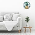 thumbnail image 5 of Pratyus Wooden Wall Clock Pineapple Print Silent Mechanical Movement Decor for Living Rooms Kitchens Dorms Gifts 10 Inches 10x10in, 5 of 8