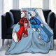thumbnail image 5 of Manta de terciopelo con dibujos animados de Cuphead y Mugman para invierno, portátil, cálida, para ropa de cama, oficina, edredón fino de felpa, 5 of 7