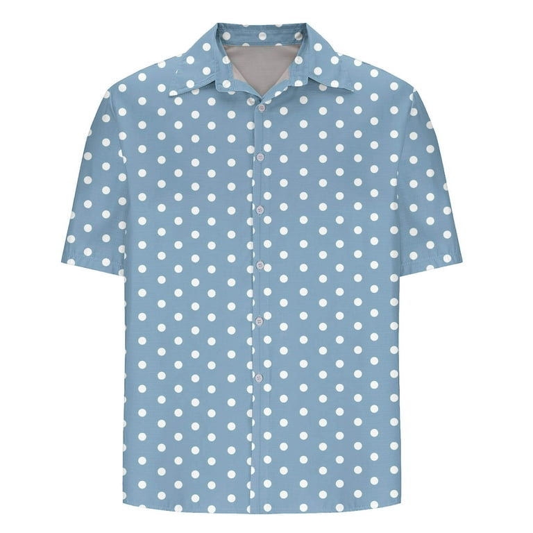 ohmzyzo Short Sleeve Button Down Shirts for Men Casual Vintage