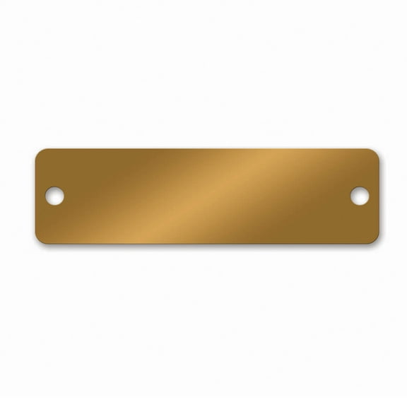 Rectangle Brass Tags - 1 x 3 inch - Pk/25