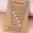 thumbnail image 6 of Osdhezcn 4Pcs/5Pcs Sister Heart-shaped Short Necklaces Stainless Steel Best Friend Necklace Suitable for 4 Sisters or 5 Sisters, 6 of 11