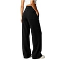 thumbnail image 6 of yillto Womens High Waist Pant Corduroy Wide Leg Baggy Pants Fall Winter Fashion Long Trousers with Pockets, 6 of 7