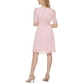 thumbnail image 2 of Tommy Hilfiger Womens Petites Chiffon Clip Dot Fit & Flare Dress, 2 of 2