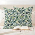 thumbnail image 3 of Berry Leaves Outdoor Waterproof Pillow Covers, Farmhouse Pastoral Watercolor Plants Decorative Square Throw Pillowcase Sofa Cushion Sham for Patio/Couch/Chair, 20"x20" 2 Pack, 3 of 8