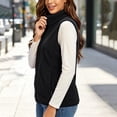 thumbnail image 3 of Diufon Fleece Vest for Women Full Zip Stand Collared Sleeveless Jackets Fall Winter Warm Outerwear with Pockets, 3 of 7