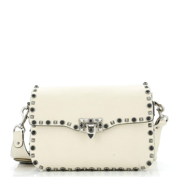 Pre-Owned Rolling Rockstud Crossbody Bag Leather with Cabochons Medium By Rebag