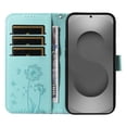 thumbnail image 4 of For Samsung Galaxy S26 Ultra 5G 6.9" Wallet Case ,Dandelion Embossed Pattern with Card Slots, Durable Shockproof Magnetic Flip Phone Case, PU Leather Protective Phone Cover with Kickstand,Green, 4 of 9