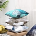thumbnail image 5 of Juego de 2 fundas de almohada decorativas contemporáneas con ilustraciones turquesas y grises, funda de cojín de 45*45CM, 5 of 5