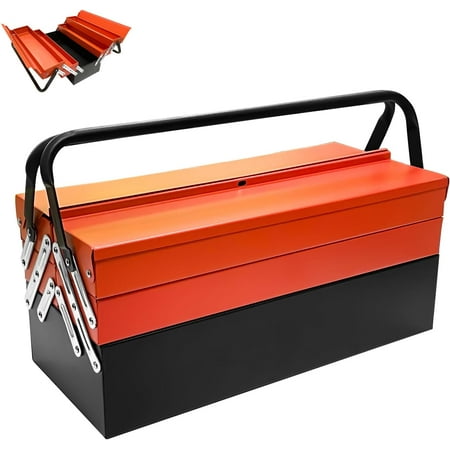 

Metal Cantilever Tool Box 18 Inch Tool Box 3 Layers 5 Tray Portable Tool Box Fold Out Tool Box Organizer Storage for Home Studio Auto Repair Factory 18 * 8 * 8 (orange 18 * 8 * 8inch)