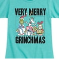 thumbnail image 3 of Dr. Seuss - Very Merry Grinchmas Grinch, Cindy Lou, and Max - Toddler And Youth Girls Short Sleeve Graphic T-Shirt, 3 of 5