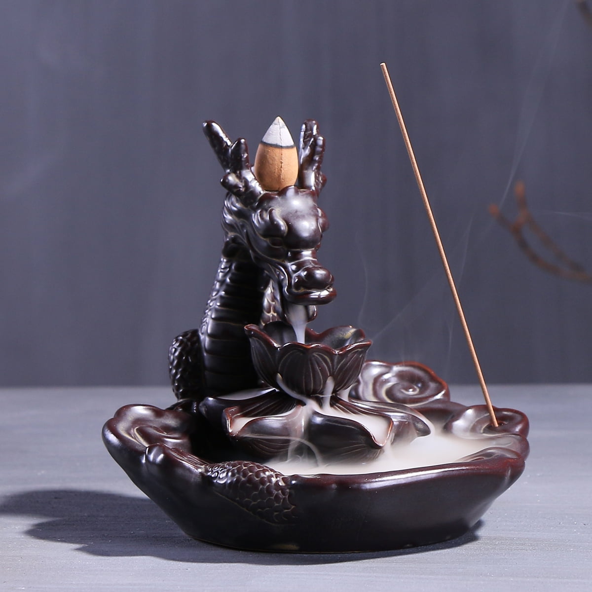 Grtxinshu Ceramic Glaze Dragon Censer Waterfall Smoke Backflow Cone Sticks Incense Burner With 10pcs Cones Walmart Com Walmart Com Grtxinshu Ceramic Glaze Dragon Censer Waterfall Smoke Backflow Cone Sticks Incense Burner With 10pcs Cones Walmart Com Walmart Com