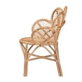 thumbnail image 4 of bali & pari Eliava Modern Natural Rattan Flower Accent Chair in Brown, 4 of 10