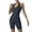 Dark Gray, variant on Women's Halter Bodysuit Ribbed Seamless Full Body Shapewear Gym Moisture Wicking Yoga Body Shaper S