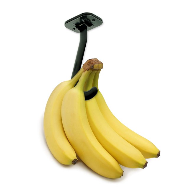 Colgador con gancho tipo banana Gadjit negro (paquete de 2) para armario