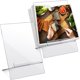 thumbnail image 4 of 2 Piezas de acrílico transparente Cookbook Stand para la cocina del contador ajustable Cookbook Holder Tablet Recipe Book Holder Display Rack para Cocina Sala de estar Dormitorio, 4 of 8