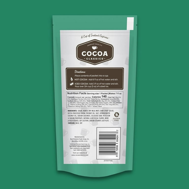 Cocoa Classics Mint Cocoa Mix, Hot Chocolate, Made with Nonfat
