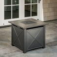 thumbnail image 4 of Hanover Naples 40,000 BTU Outdoor Gas Fire Pit | 30" Square Ceramic-Tile Fire Pit Table with Burner Cover and Fire Glass | Concealed Tank Storage with Easy-Access Door | NAPLES1PCFP, 4 of 14
