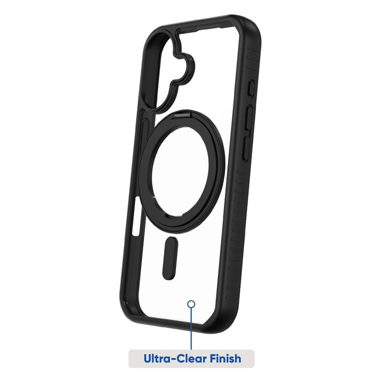 Onn+ MagSafe Compatible Phone Case with Ring Stand for iPhone 16