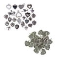 thumbnail image 1 of 75PCS / Lot Varias formas de corazón de filigrana Colgantes  de metal Artesanía de bricolaje Macarena Colgantes Corazones, 1 of 8