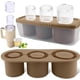 thumbnail image 1 of Bandeja de cubitos de hielo para vasos de 40 oz, 3 piezas de molde de hielo cilíndrico de silicona con tapa y caja de refrigerador, bebidas heladas, jugos, whisky, cócteles, regalos de verano,, 1 of 5