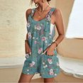 thumbnail image 2 of Drses Women's Summer Casual Sleeveless Rompers Loose Spaghetti Strap Denim Shorts Overalls Jumpsuit with Pockets, 2 of 5