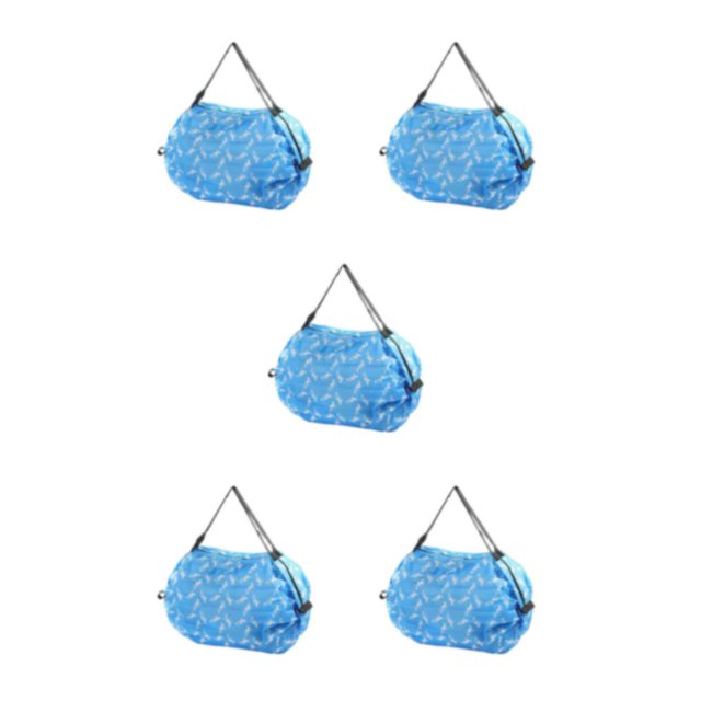 relayinert Sac de Rangement Pliable Compagnon de Voyage pour Toutes Occasions Sac de Plage Imperméable Chiot Bleu 5Set