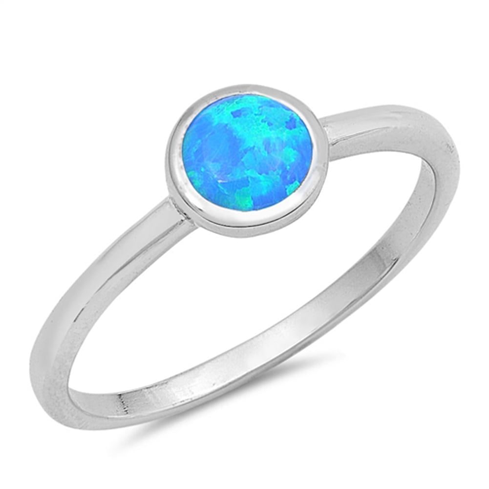 CHOOSE YOUR COLOR Sterling Silver Round Ring