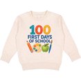 thumbnail image 2 of Inktastic 100 First Days of School Colorful Art Palette Toddler Sweatshirt, 2 of 4