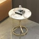 thumbnail image 2 of Mesa de centro minimalista, mesas auxiliares únicas redondas modernas de oro blanco, muebles de sala de estar Koffietafels nórdicos simples de lujo, 2 of 4