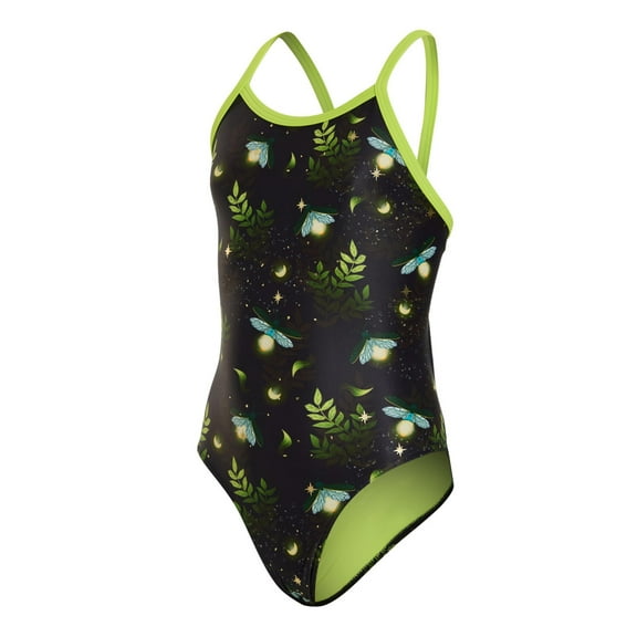 Sporti Firefly Lane One-Piece Swimsuit, Thin Straps, Flat-Locked Seams, Sizes 22–44