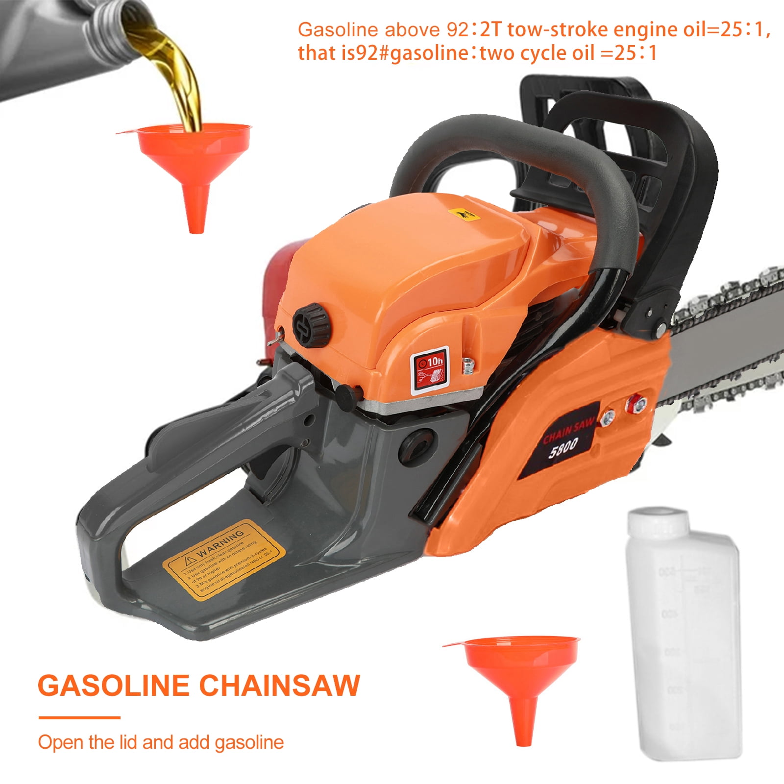 Wharick 58CC Gas Powered Chain Saw, 2 Stroke 20-Inch Gasoline-Chainsaw for Tree Wood Cutting Outdoor Garden Trimming