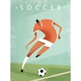 thumbnail image 2 of Wickstrom, Martin 12x14 Black Ornate Wood Framed with Double Matting Museum Art Print Titled - Vintage Soccer, 2 of 4