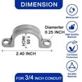 thumbnail image 4 of Kit de montaje de conductos eléctricos Yariwiz 3/4 de PVC (paquete de 60 unidades), 4 of 8