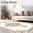 thumbnail image 2 of ODIKA 8'x10' Machine Washable Non-Slip Area Rug, Artisan Medallion Sunburst Vintage Inspired High Traffic Rug, Ivory, 550454, 2 of 7