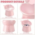thumbnail image 5 of Zhehao 2 Pieces Plastic Raised Bowl Tilted 15 Degrees Elevated Cat Food and Water Bowls Set Anti Vomit Dog Kitten Food Dishes Pet for Cats and Small Dogs (Pink), 5 of 12