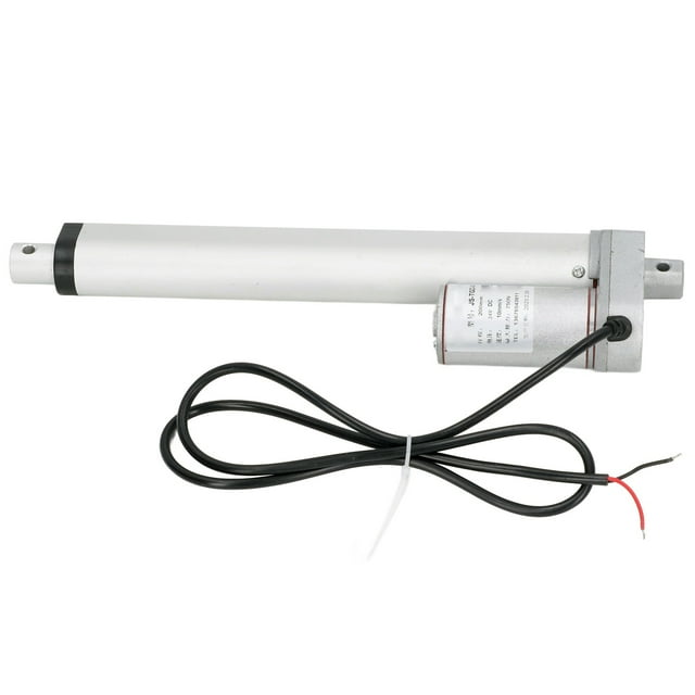 Actuador eléctrico de motor, actuador lineal blanco, carrera de 200 mm, actuador lineal, actuador lineal compacto y ligero