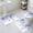 Blue, variant on Green Eucalyptus Leaves Bath Mat 3 Piece Bathroom Rug Set, Summer Botanical Watercolor Non Slip Bath Rug Contour Mat and Toilet Lid Cover, Absorbent Shower Mats Soft Bath Rugs and Mats Sets