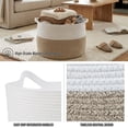 thumbnail image 3 of Home-Complete Extra-Large Rope Basket for Laundry, Blankets, and Toys, Natural, 3 of 8