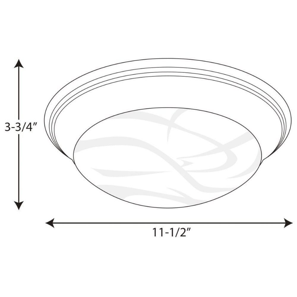 One-Light Alabaster Glass 11-1/2" Close-to-Ceiling